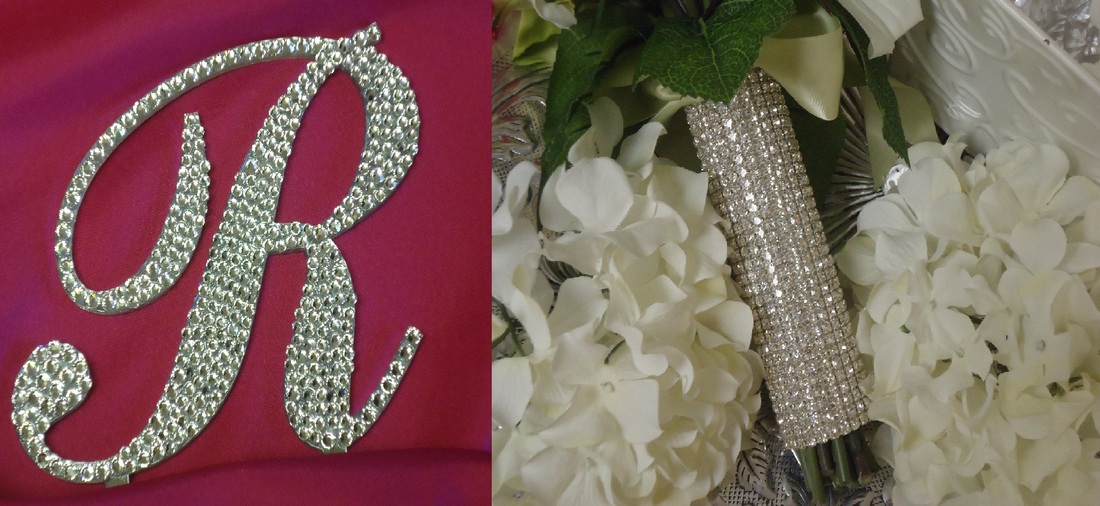 ELITE Crystal Bouquet Holder With Crystal Teardrop Bellas Glam Bling Bouquet  Holder 